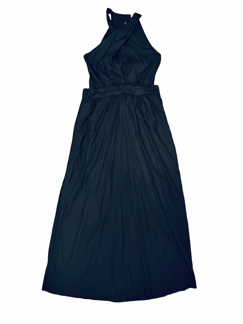 Young Fabulous & Broke Black Cross- Front Halter Maxi Dress